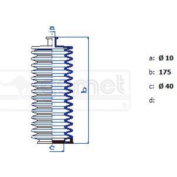 GOMET 445720 Direksiyon Körüğü Partner Sol
