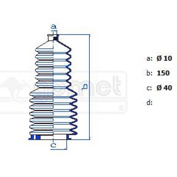 GOMET 452010 Direksiyon Körüğü R19 Hıd.