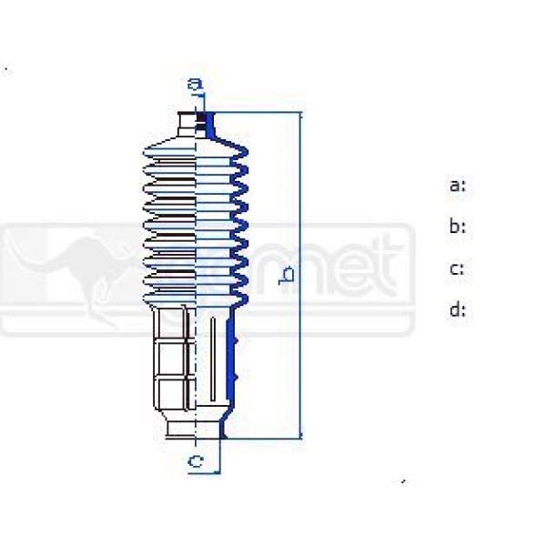 GOMET 458410 Direksiyon Körüğü Favorıt Sağ