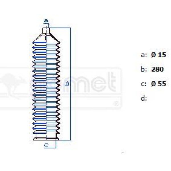 GOMET 469010 Direksiyon Körüğü Ducato-Boxer-Jumper 94-06V184 00-06V347 06-12