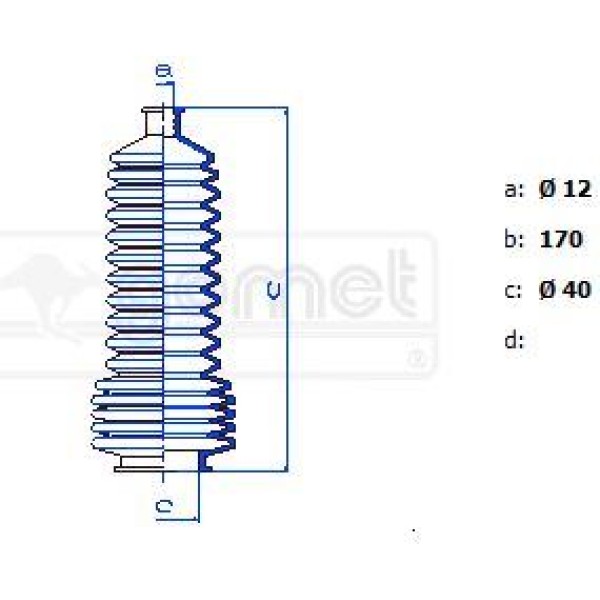 GOMET 469110 Direksiyon Körüğü CLIO-Megane 96-