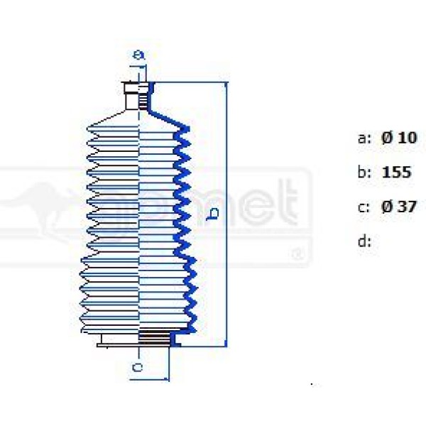 GOMET 471210 Direksiyon Körüğü Laguna 95- 