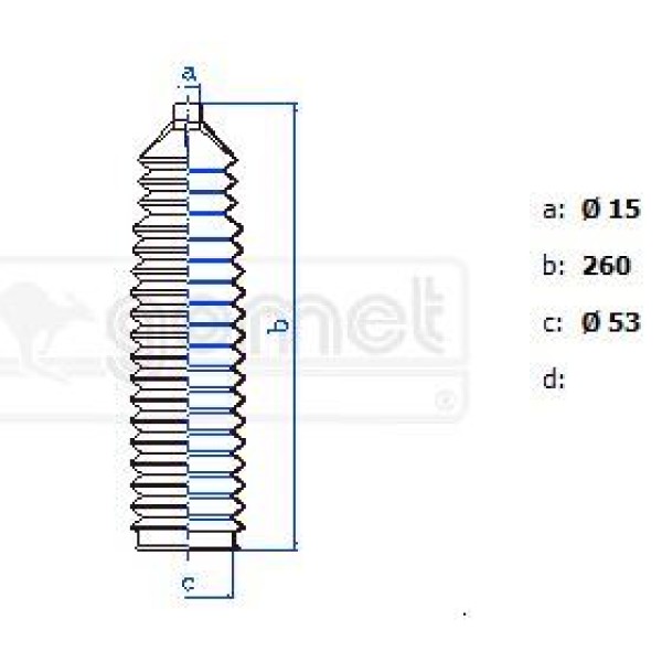 GOMET 472410 Direksiyon Körüğü Ducato Sol 