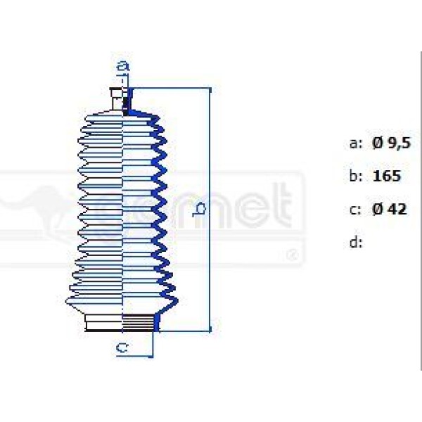 GOMET 473410 Direksiyon Körüğü Mstmvn 00- 