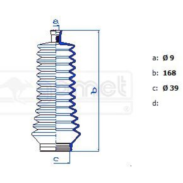 GOMET 473510 Direksiyon Körüğü Kango 98-