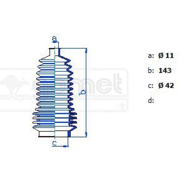 GOMET 478010 Direksiyon Körüğü Clä±O 98-L Trw