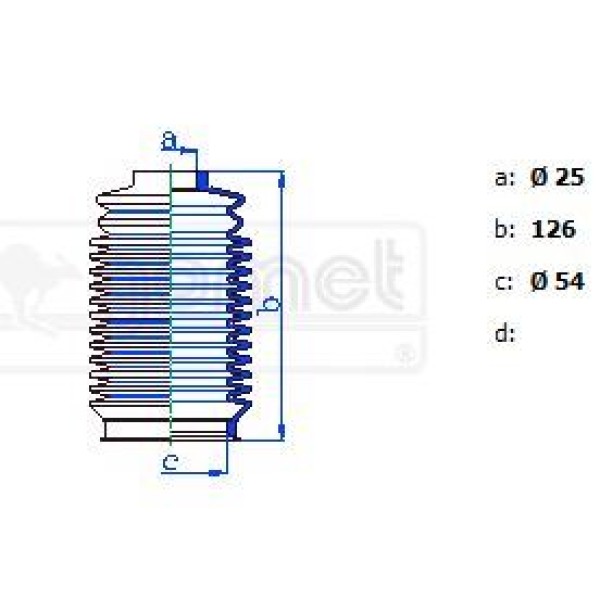 GOMET 481010 Direksiyon Körüğü T4 96- 2,5Td