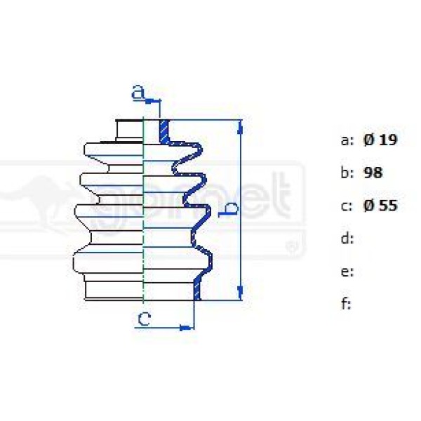 GOMET 552300 Aks Körüğü Astra G-Astra H-Astra F-Zafira B