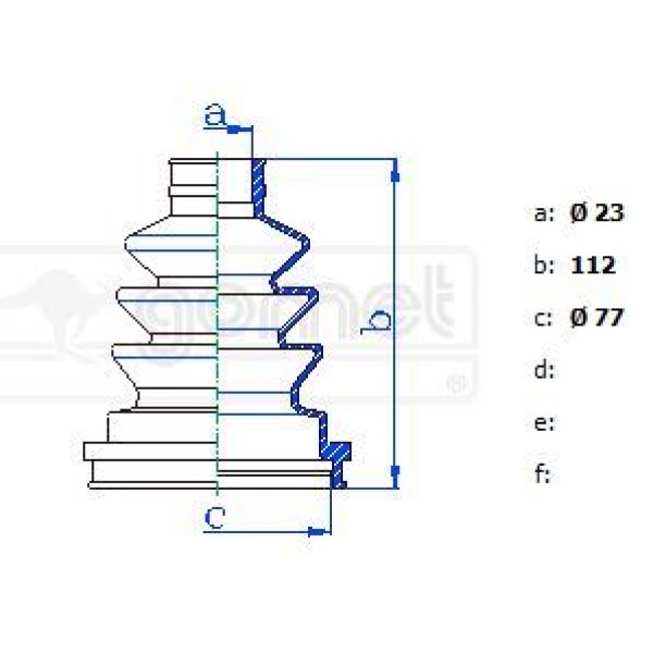 GOMET 552330 Aks Körüğü Corsa C Iç