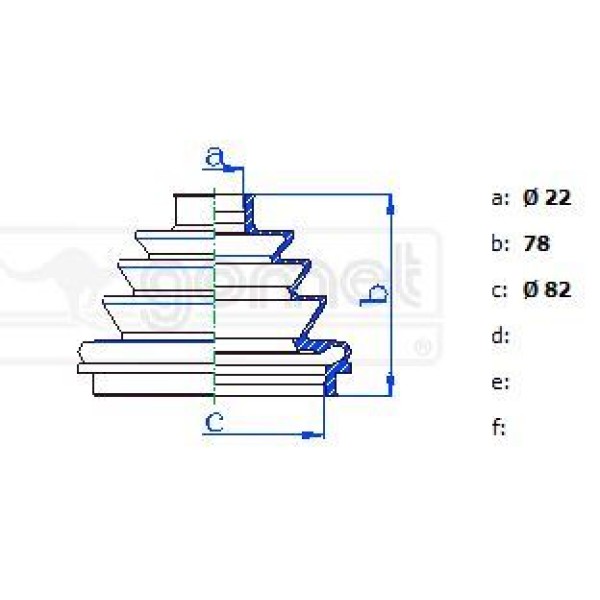 GOMET 662340F90 Aks Körüğü Astra Dıs Set 91-95