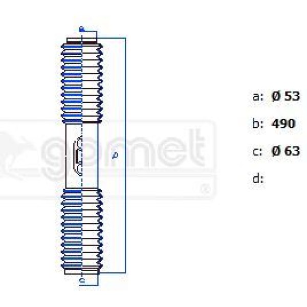GOMET 9042B Direksiyon Körüğü Vectra (Uzun Körük) 