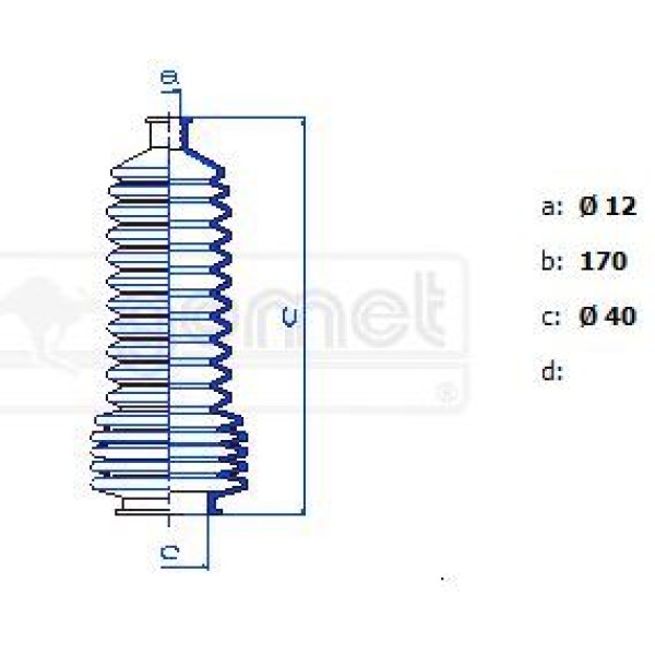 GOMET 9091B Direksiyon Körüğü KangoCLIO IIlagunamegane 96-00 Takım