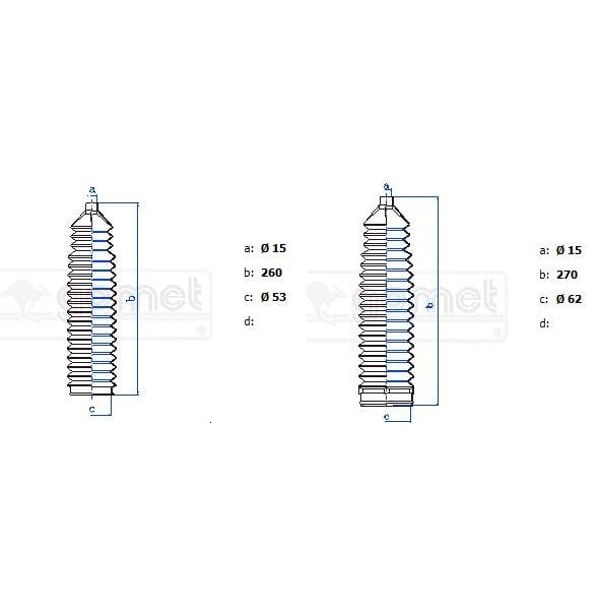GOMET 9124B Direksiyon Körüğü Dct Takım 