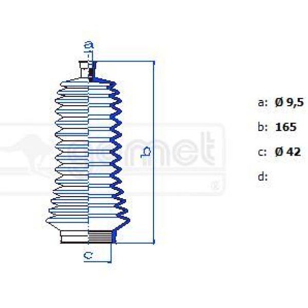 GOMET 9134B Direksiyon Körüğü Master-Movano-Logan 98-04 (2Körük-4Kelepçe) Takım