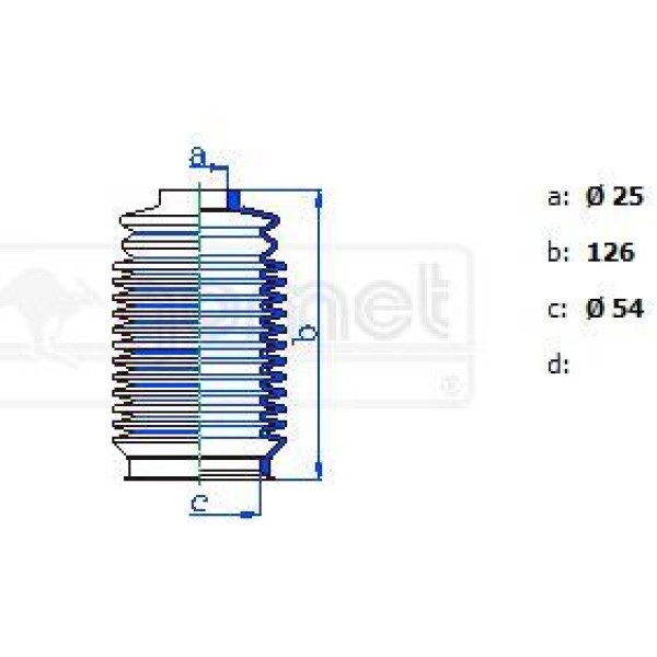 GOMET 9210B Direksiyon Körüğü T4 2Körük 