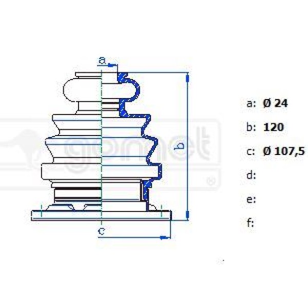 GOMET 991135F90 Aks Körüğü T4 Iç Takım 