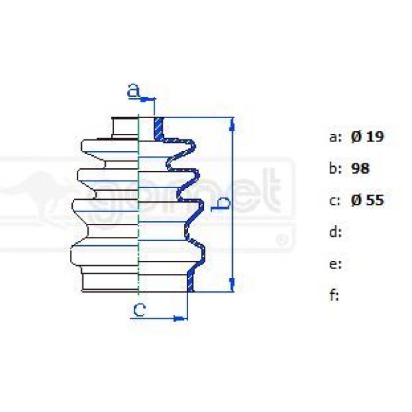 GOMET 992300F90 Aks Körüğü Vectra Iç Kıt 