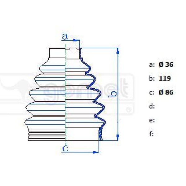 GOMET T331471 Aks Körüğü Partner 206 Dıs