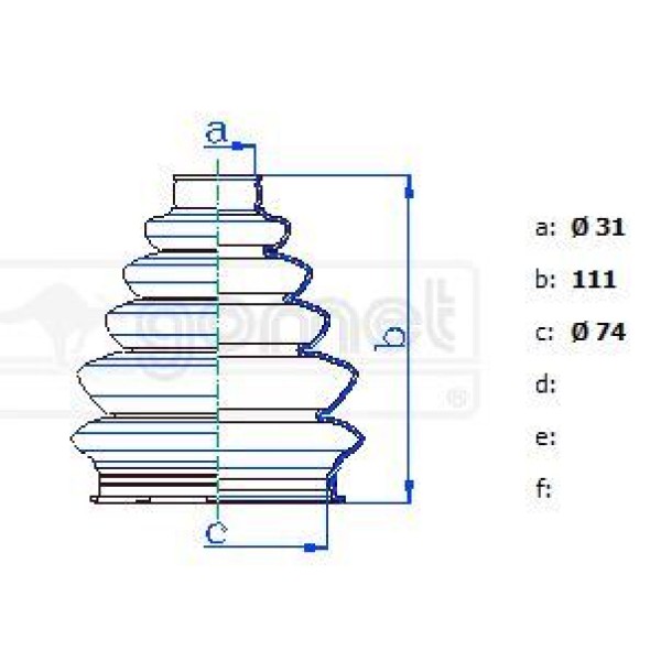 GOMET T331884 Aks Körüğü Focus Dıs 