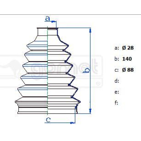 GOMET T332529 Aks Körüğü R19-Lgn Dıs