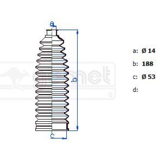 GOMET T482110 Direksiyon Körüğü Doblo 