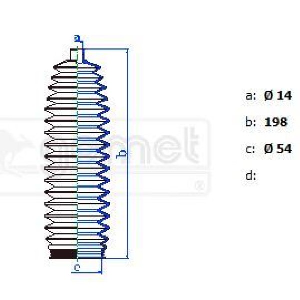 GOMET T482410 Direksiyon Körüğü Fiesta 