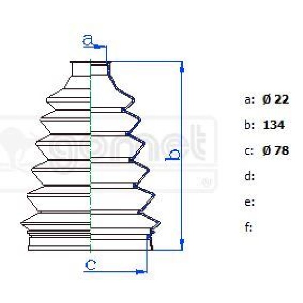 GOMET T662527B Aks Körüğü CLIO Dıs Tk 