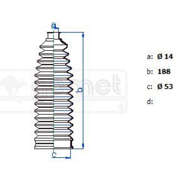 GOMET T9221B Direksiyon Körüğü Doblo