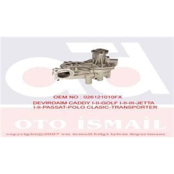 GRAF PA579 Devirdaim Su Pompası Golf III Polo Classıc Passat Caddy Transporter T4 1.9 TDI