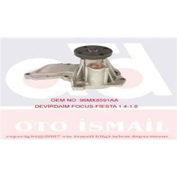 GRAF PA612 Devirdaim Su Pompası Fiesta 96- Focus 98-04 Fusion 02- 1.2 16V 1.4 1.6 16V
