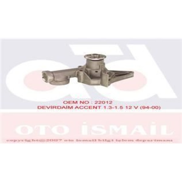 GRAF PA697 Devirdaim Su Pompası Accent 95-03 Excel Getz 00- / Lancer 1.3 1.5 