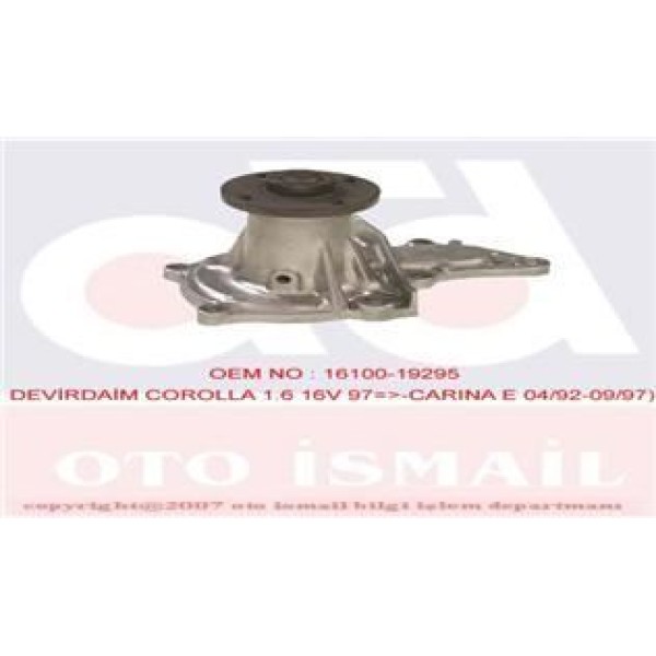 GRAF PA712 Devirdaim Su Pompası Corolla 93- Ae101 Carına E 92- 1.6Ie 4Afe 