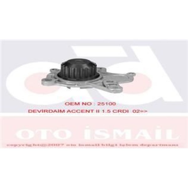 GRAF PA829 Devirdaim Su Pompası Accent Admire 03-06 Getz 02- Elantra Tucson / Sportage 1.5 CRDI 2.0 