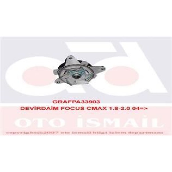 GRAF PA903 Devirdaim Su Pompası Cmax Focus Mondeo / Mazda 6 / S40 S60 S80 / Range Rover Evoque 11- 1