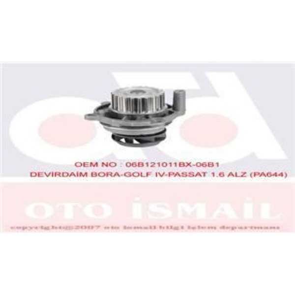 GRAF PA904 Devirdaim Su Pompası Golf IV V Bora Polo Jetta Passat Caddy III / A3 A4 / Cordoba 1.6 8V 