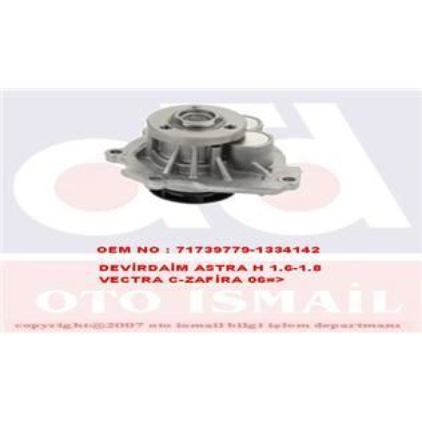 GRAF PA959 Devirdaim Su Pompası Stilo / 159 / Astra G J J Vectra C Insignia Corsa D Zafira B Merıva