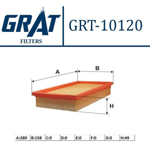 GRAT 10120 Hava Filtresi Stilo 01- 1.6 16V