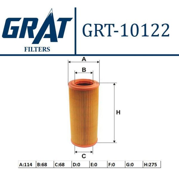 GRAT 10122 Hava Filtresi Punto 1.9 Jtd 
