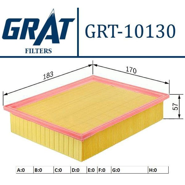 GRAT 10130 Hava Filtresi Sedıcı / Sx4 06- 1.9D 1.9 Ddıs 