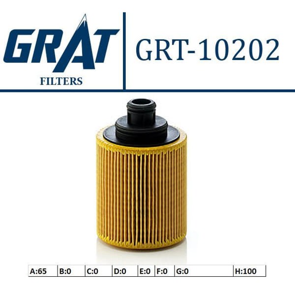 GRAT 10202 Yağ Filtresi Palio Albea Doblo / Astra H 1.3 Jtd 1.3 Cdtı Z13Dt Z13Dth 