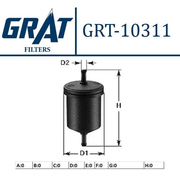 GRAT 10311 Benzin Filtresi Tempra Uno 70 1.4 1.6 Jetronık Filtre 