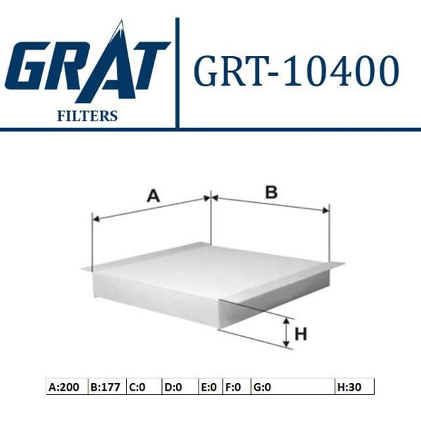 GRAT 10400 Polen Filtresi Linea 07- Egea 15- Doblo 10- Fiorino 08- / Bipper / Nemo