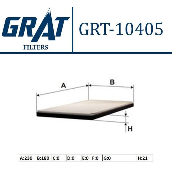 GRAT 10405 Polen Filtresi Bravo II 07- Stilo 01-06 Delta III 08- 
