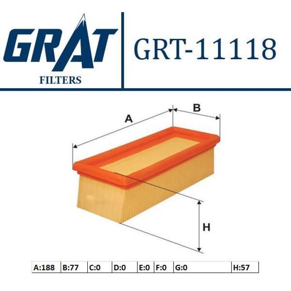 GRAT 11118 Hava Filtresi CLIO Kangoo Twingo 1.2 16V 