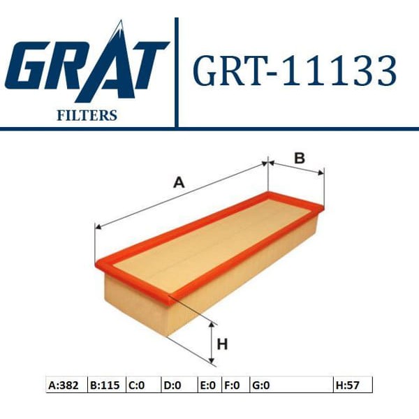 GRAT 11133 Hava Filtresi Renault 9 D Safrane / Kadett D E Rekord E 