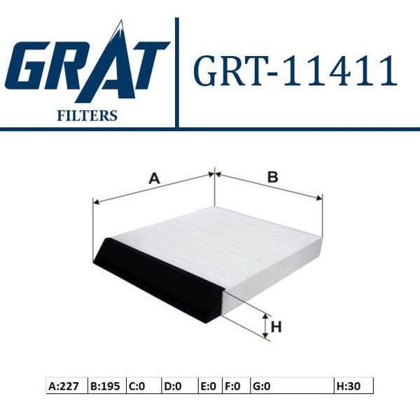 GRAT 11411 Polen Filtresi Scenic 99- H : 30
