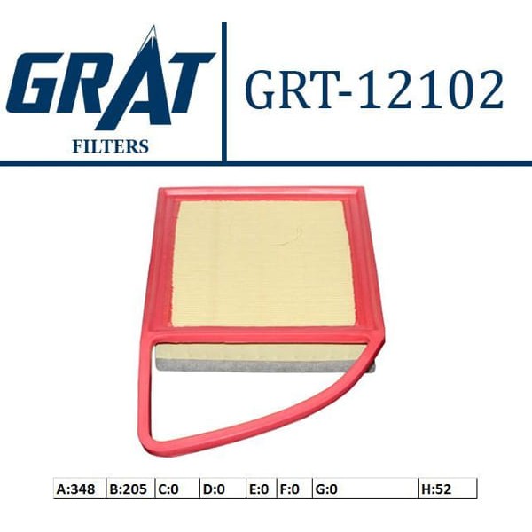 GRAT 12102 Hava Filtresi 206 207 308 508 Partner / C3 C4 II C4 Cactus C5 II Berlingo 1.6 HDI