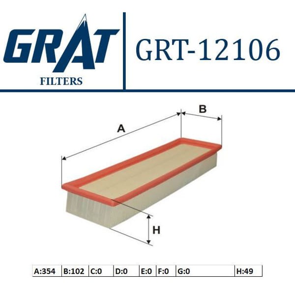 GRAT 12106 Hava Filtresi 206 307 / C4 1.4 16V Et3J4