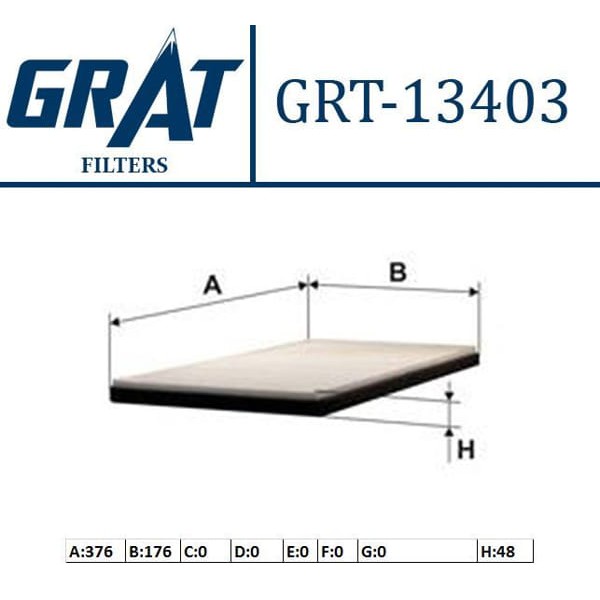 GRAT 13403 Polen Filtresi Scudo 07- / Expert 07- / Jumpy 07- 
