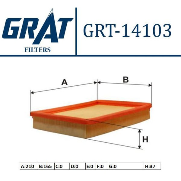 GRAT 14103 Hava Filtresi Corsa B Combo Tigra 1.4 1.6 16V C14Nz